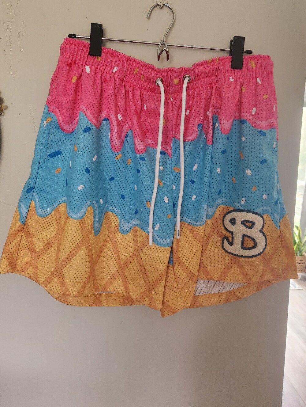 BKTSQD Cotton Candy Ice Cream Basketball Shorts